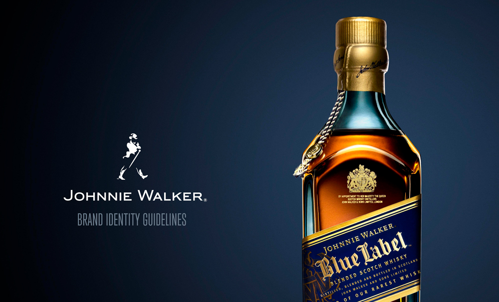 Johnnie Walker Blue Label: manual de aplicação da marca